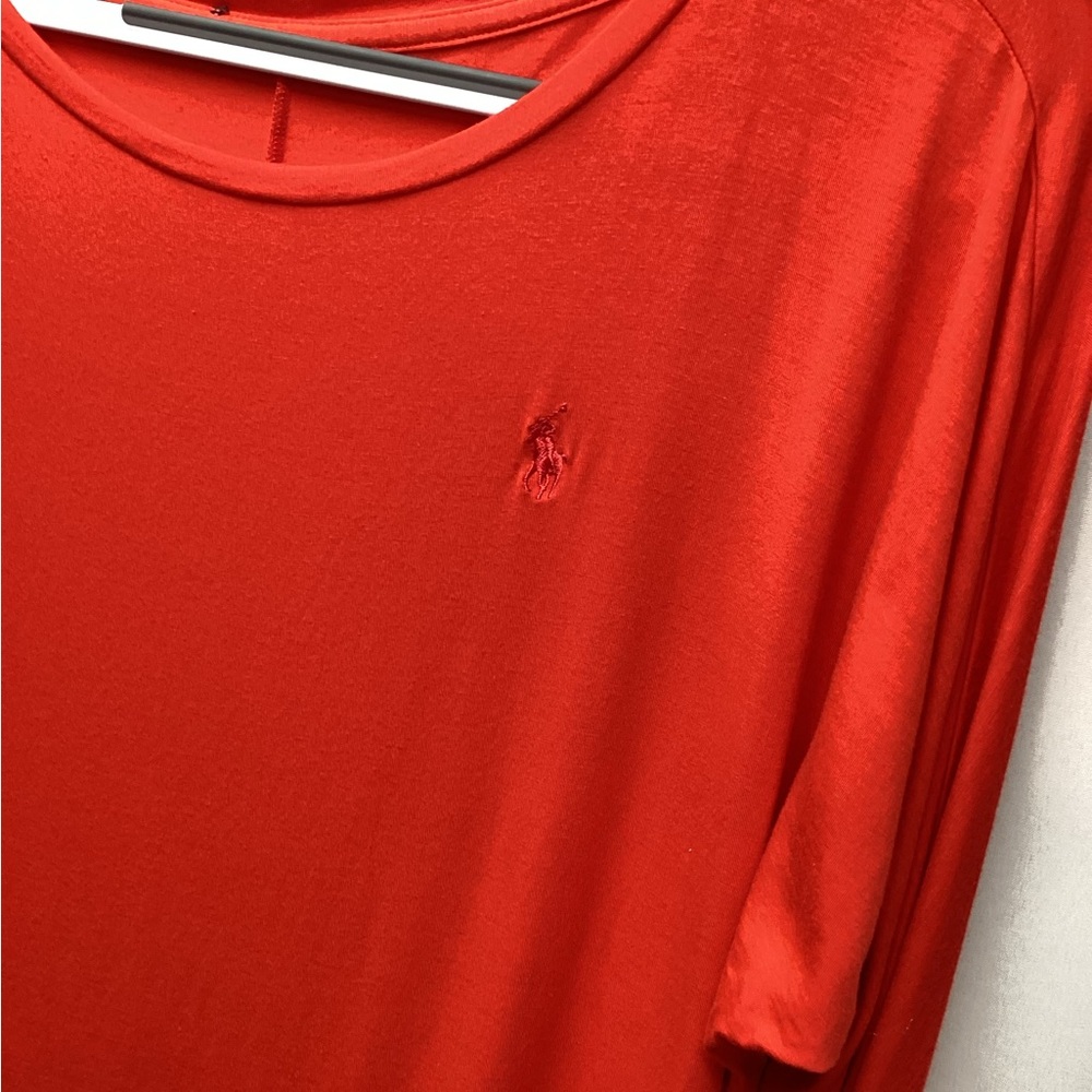 Ralph Lauren crew neck long sleeve tunic. Orange. Size Large - Picture 8 of 11